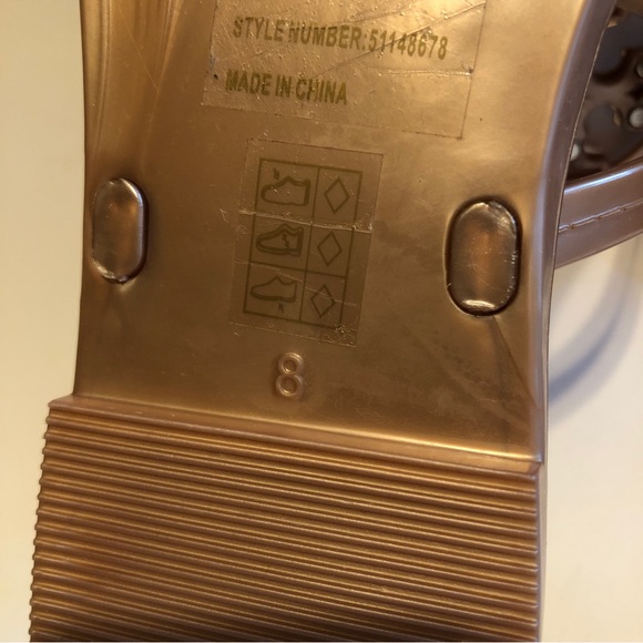 Sz 8 Tory Burch Mini Miller Jelly Thong Sandals Rose Gold - Picture 16 of 16